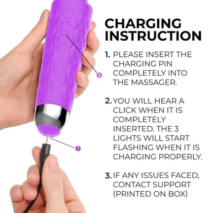 Rechargeable Personal Wand Massager with Multiple Modes